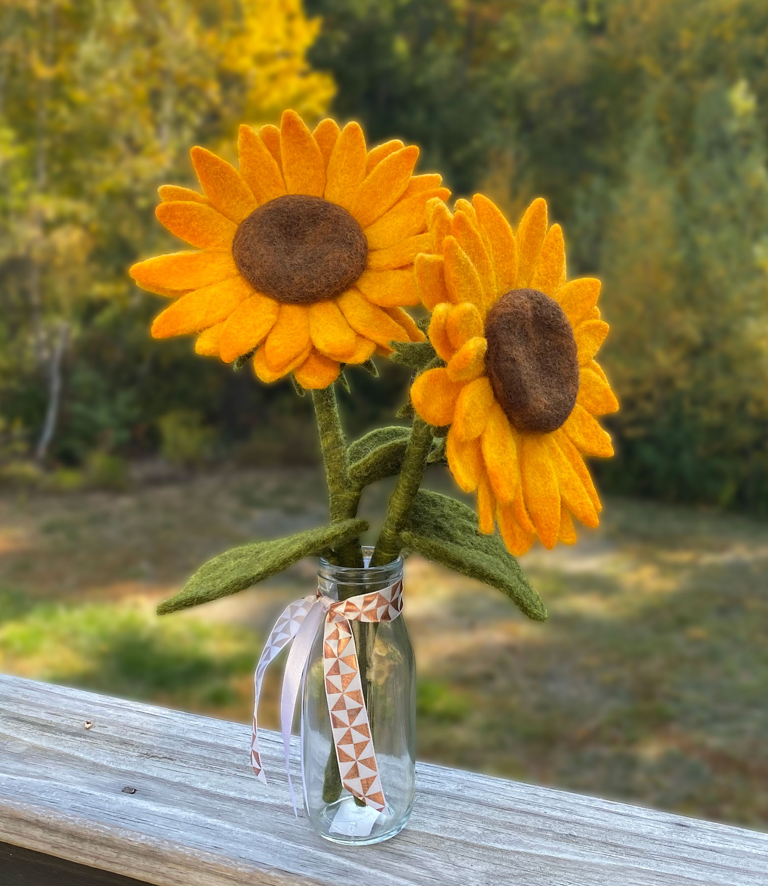 Needle Felted Sunflowers